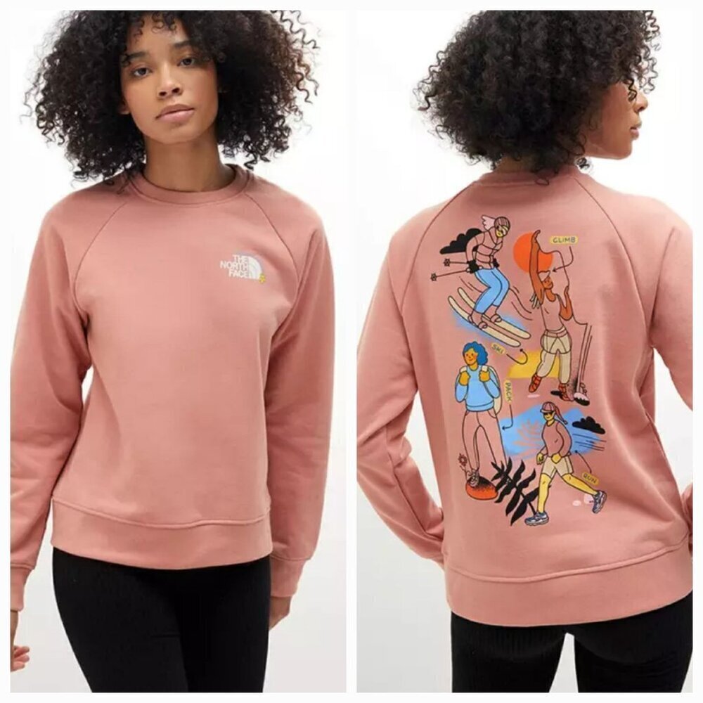 The North Face Womenâs Day Graphic Crew Size L Athletic Sweatshirt Ski Pack Cli